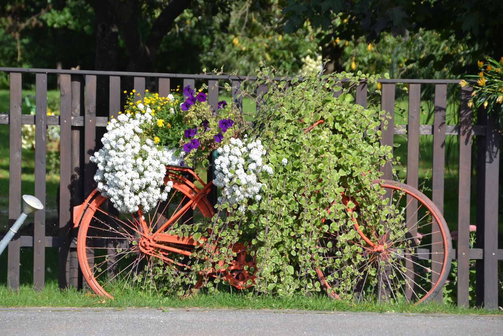 Nikon D3100 sample photo. Fence, bike, old photography