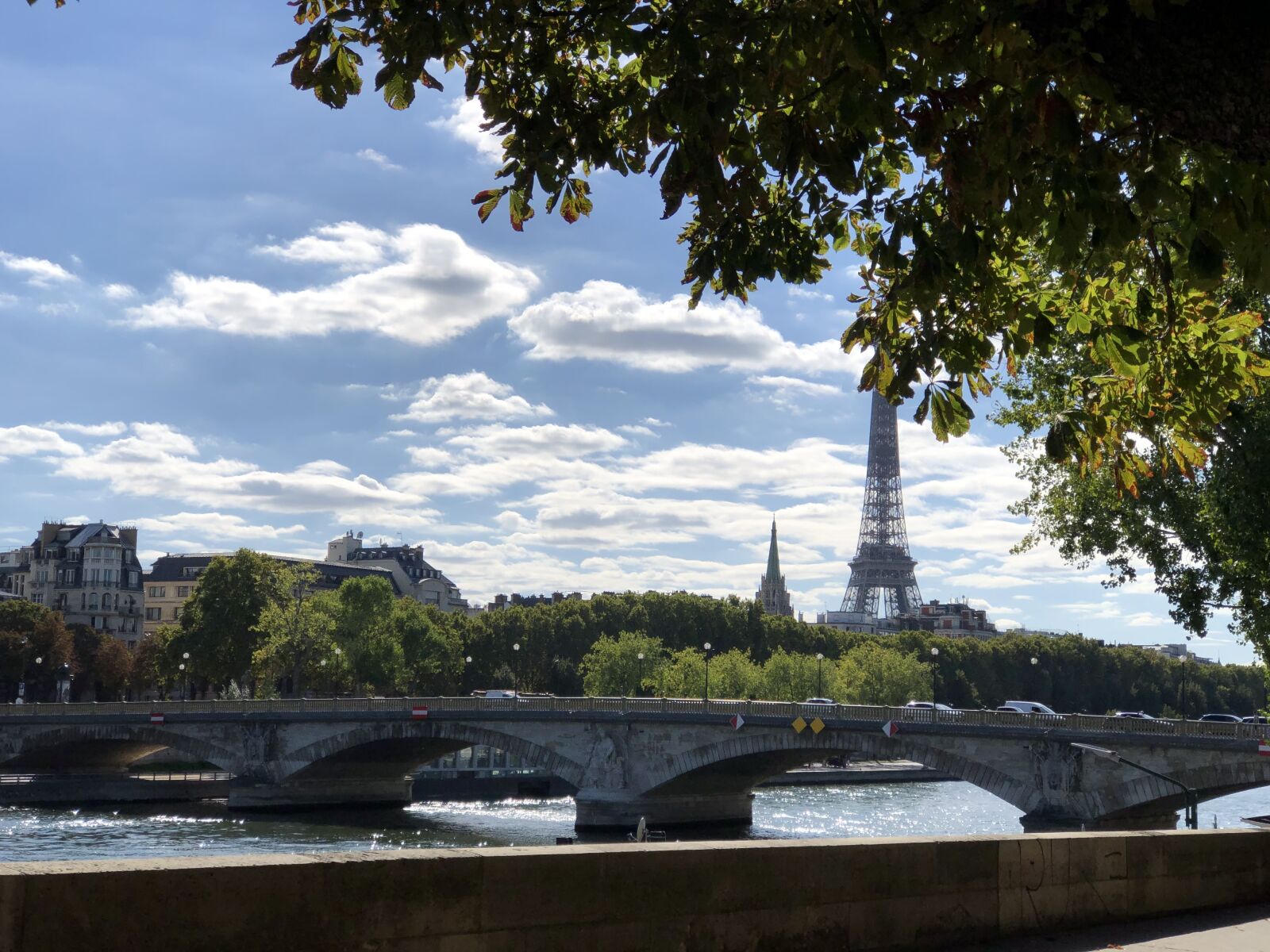 iPhone 8 Plus back dual camera 6.6mm f/2.8 sample photo. Paris, seine, eiffel tower photography