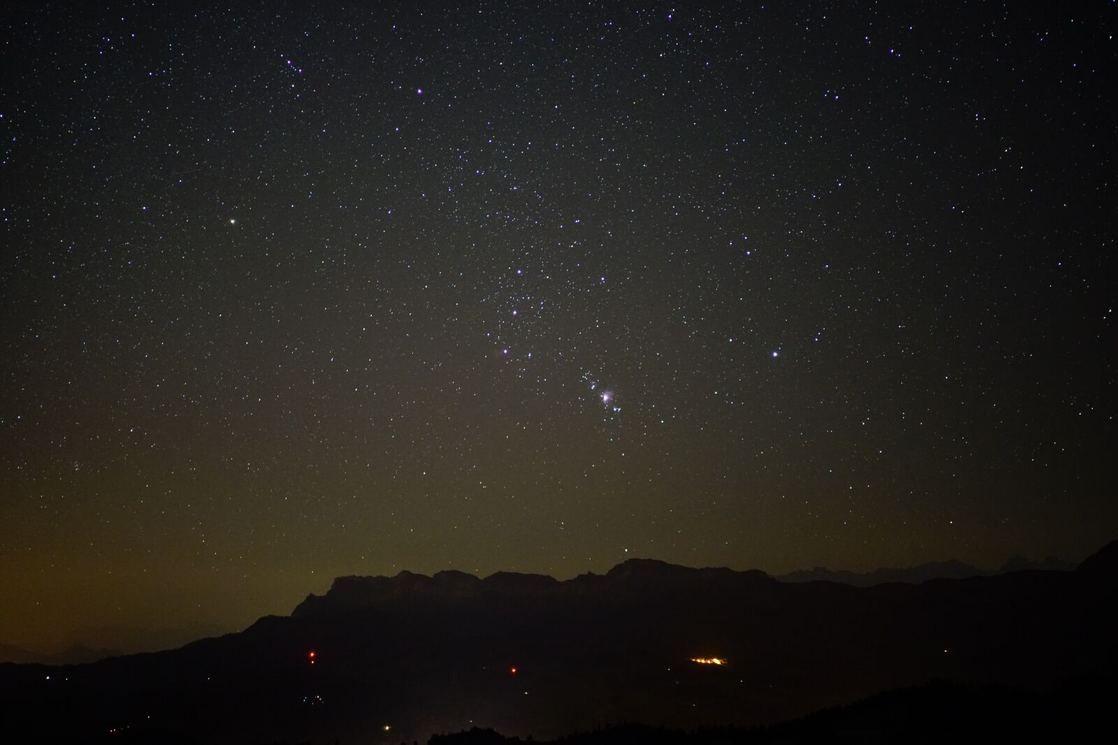Sony Sonnar T* FE 55mm F1.8 ZA sample photo. Starry sky, constellation, orion photography