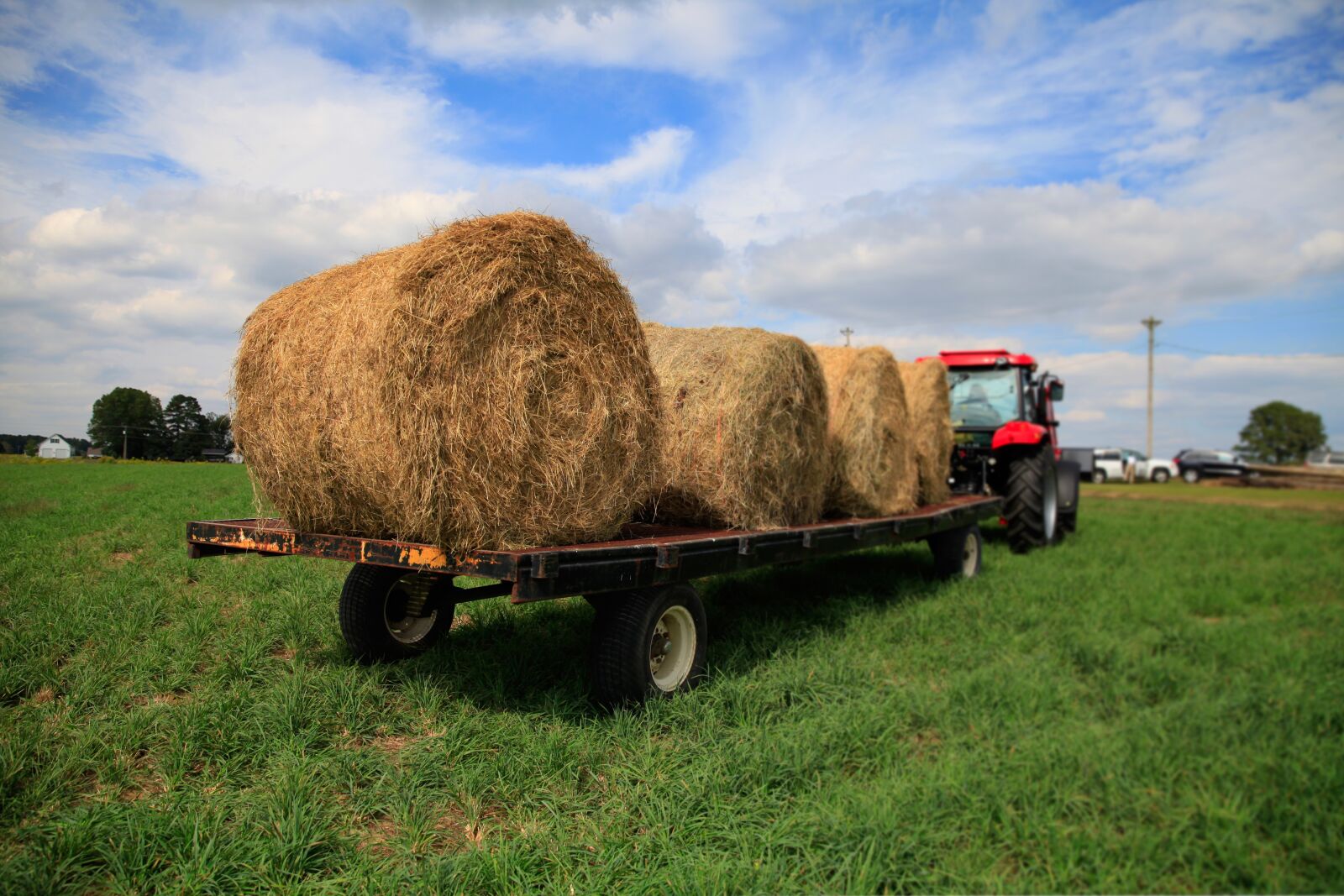 Canon EOS 6D + Canon EF 24-105mm F4L IS USM sample photo. Tractor, vale, hay photography