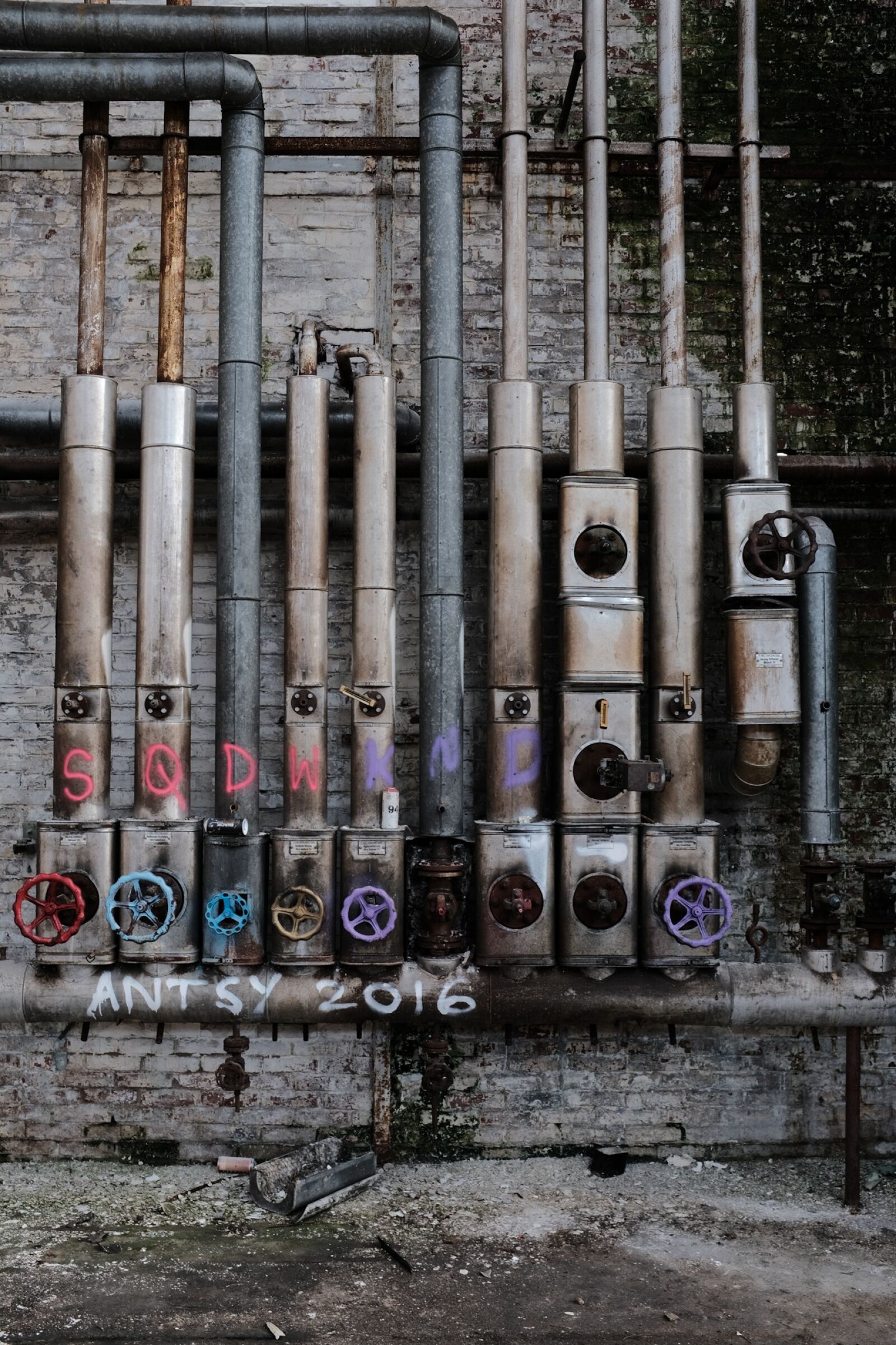 Fujifilm X100F sample photo. Pipes, lost places, cologne photography