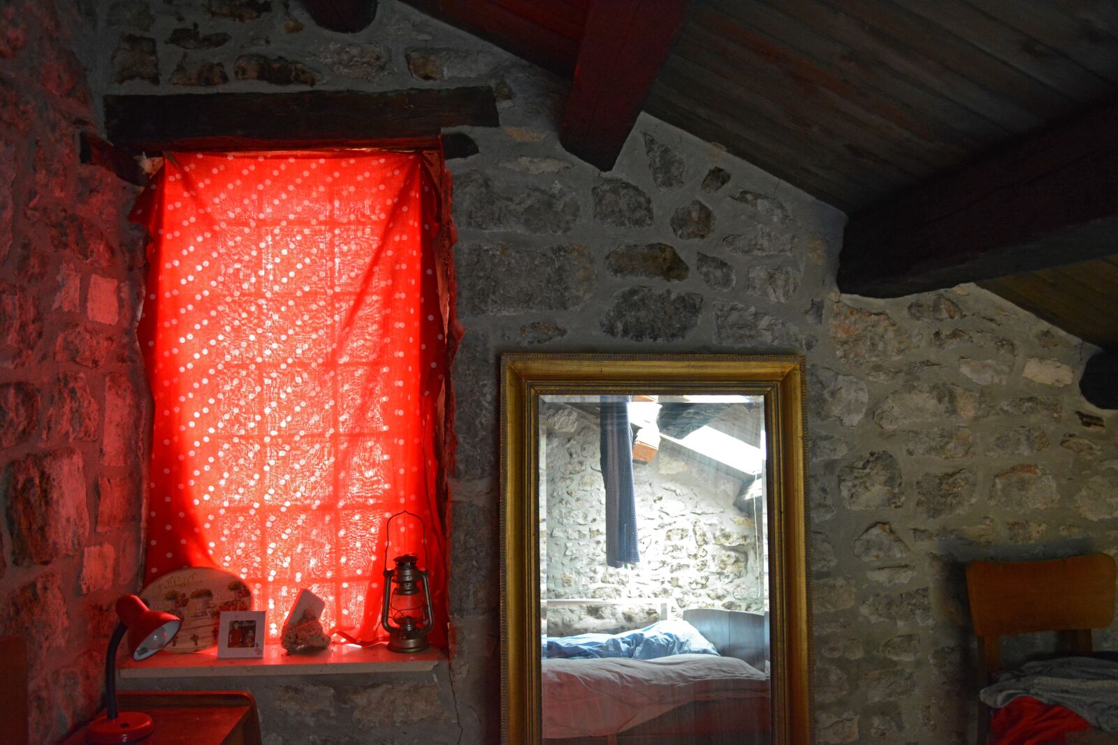 Nikon D5200 sample photo. Attic, attic room, red photography