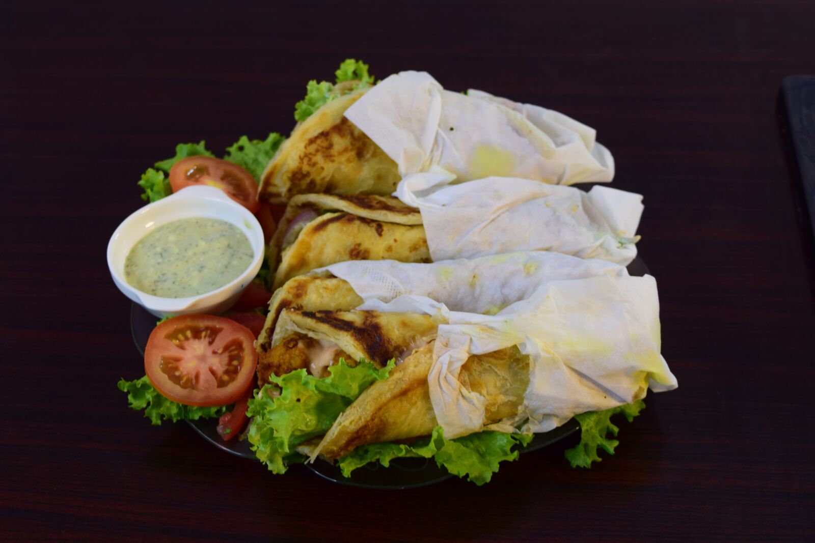 Nikon D5300 sample photo. Indian food, paratha roll photography