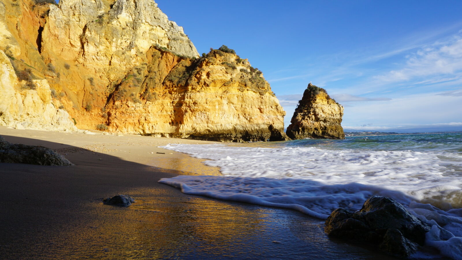 Sony a6000 sample photo. Beach, faro, lagos, portugal photography