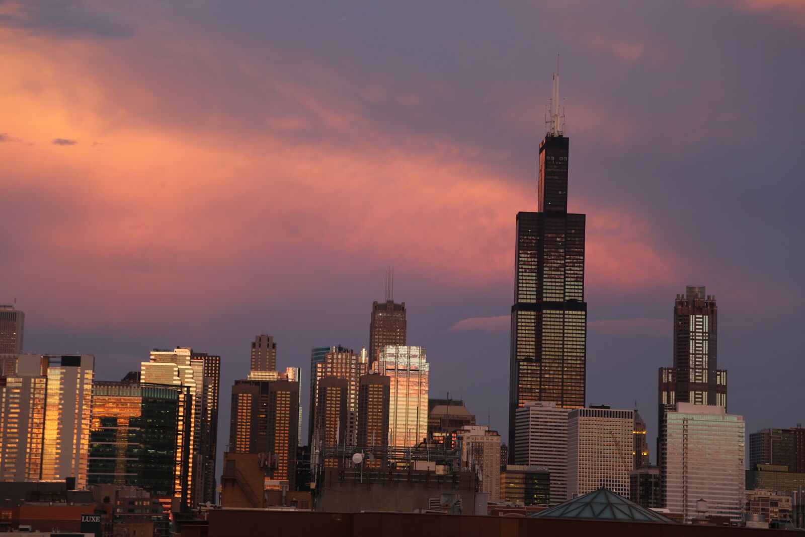 Canon EF 24-105mm F4L IS USM sample photo. Chicago, sunset photography