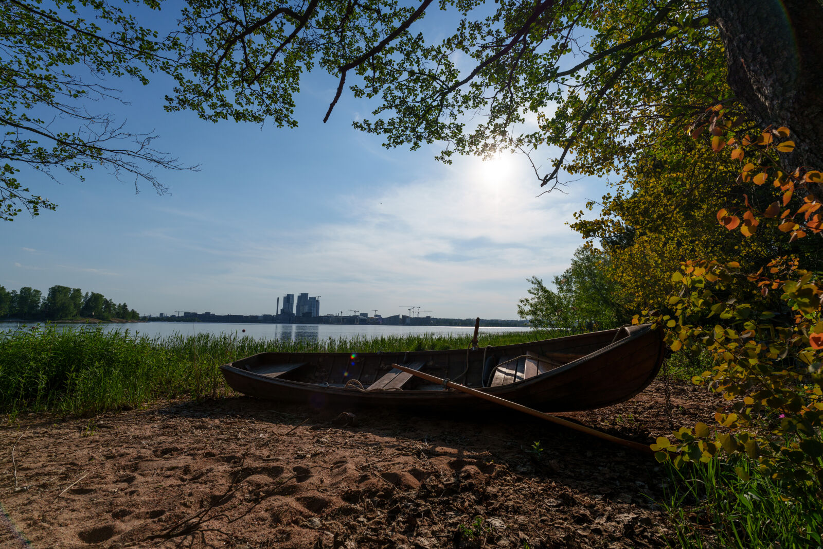 Sony a7R V sample photo. Boat at the shore photography