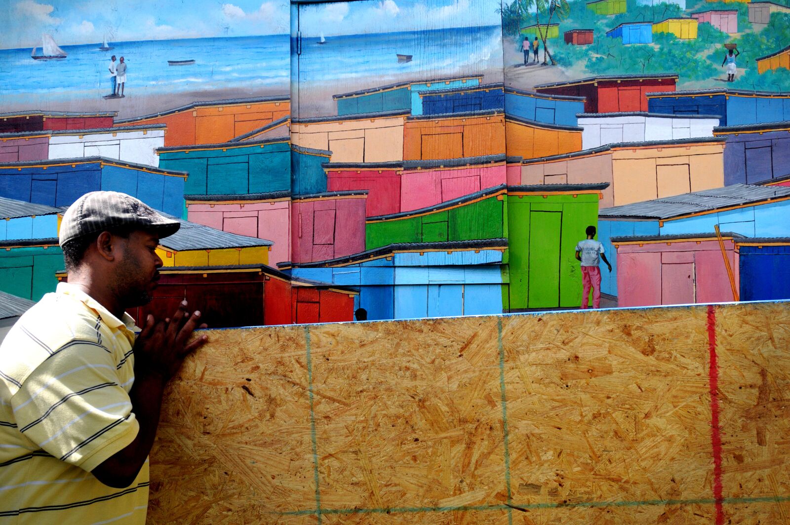 Nikon D300 sample photo. Worker, moves, plywood, past photography
