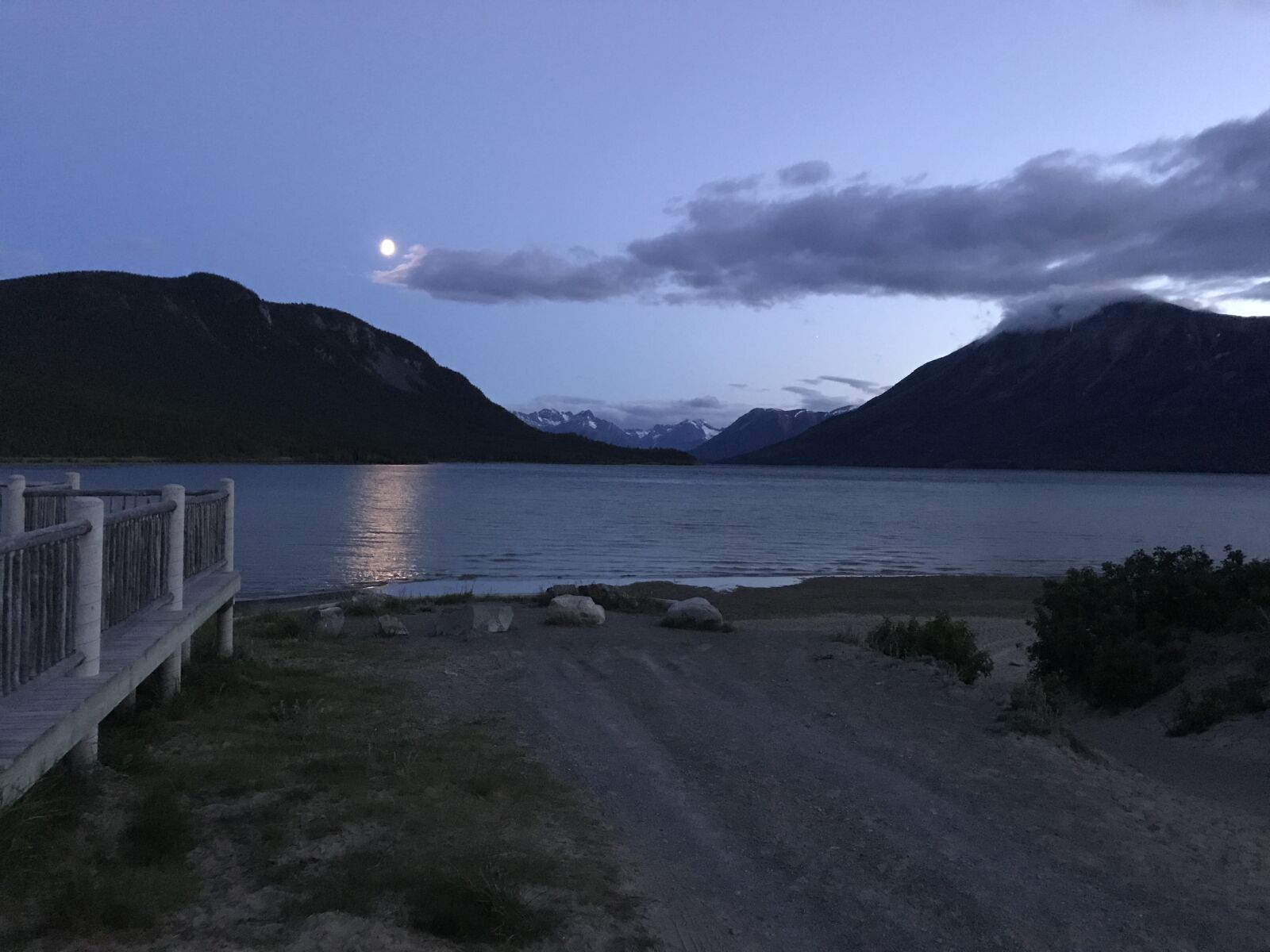 Apple iPhone 7 sample photo. Carcross, yukon, moon photography