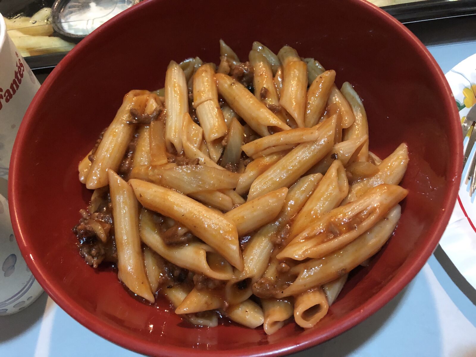 iPhone 8 Plus back dual camera 3.99mm f/1.8 sample photo. Pasta, food, spaghetti photography