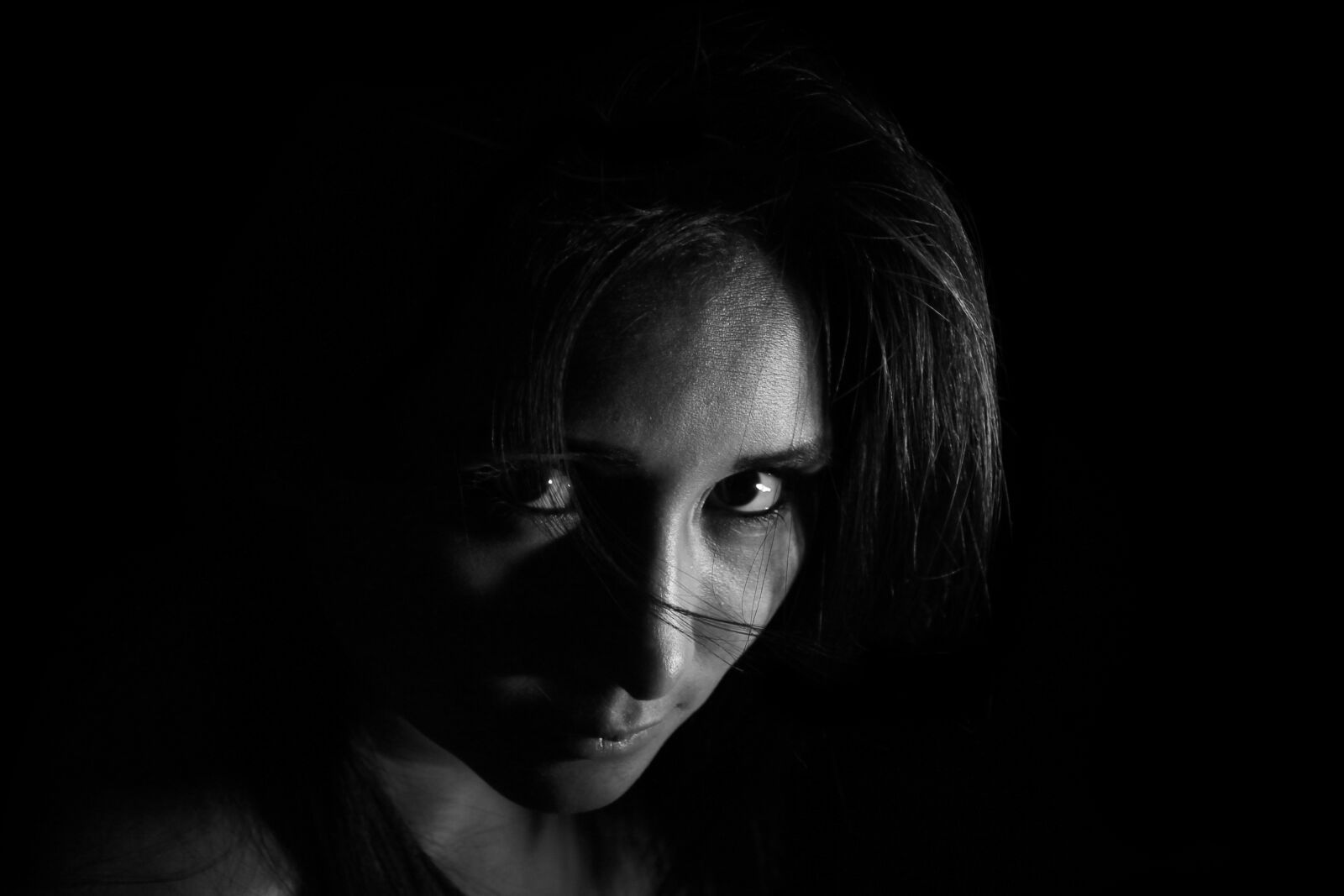 Canon EOS 1100D (EOS Rebel T3 / EOS Kiss X50) sample photo. Beautiful, dark, face photography