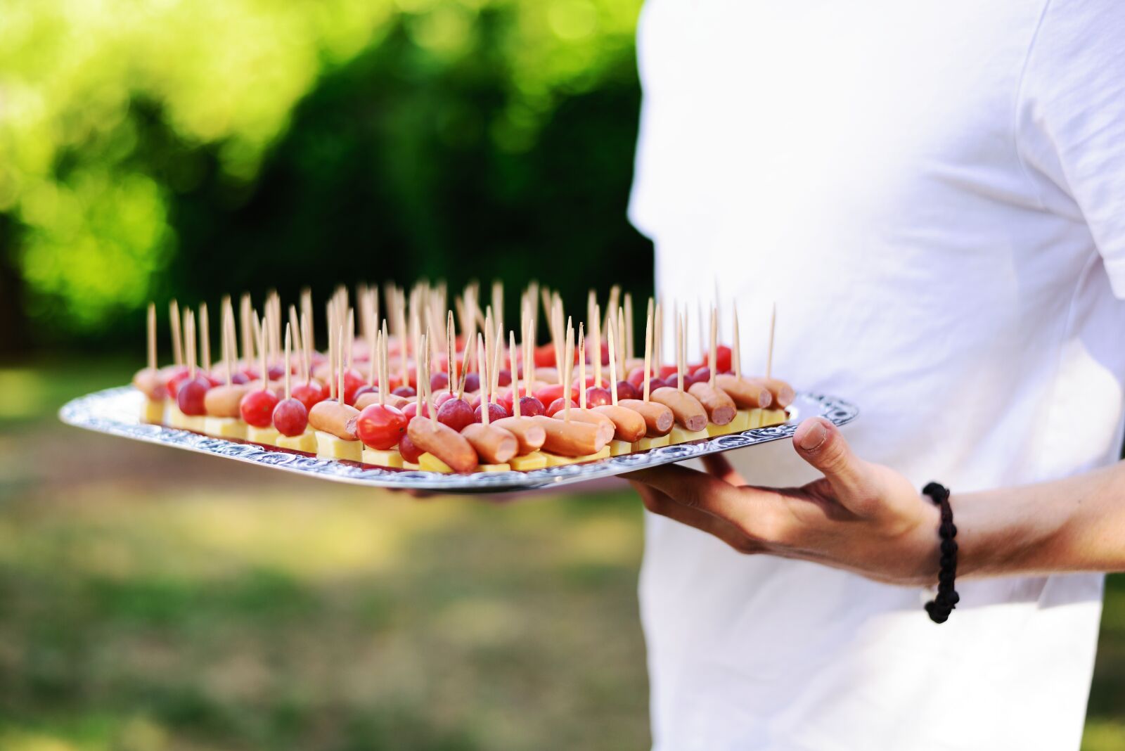Nikon D610 sample photo. Snack, chunks, skewers photography