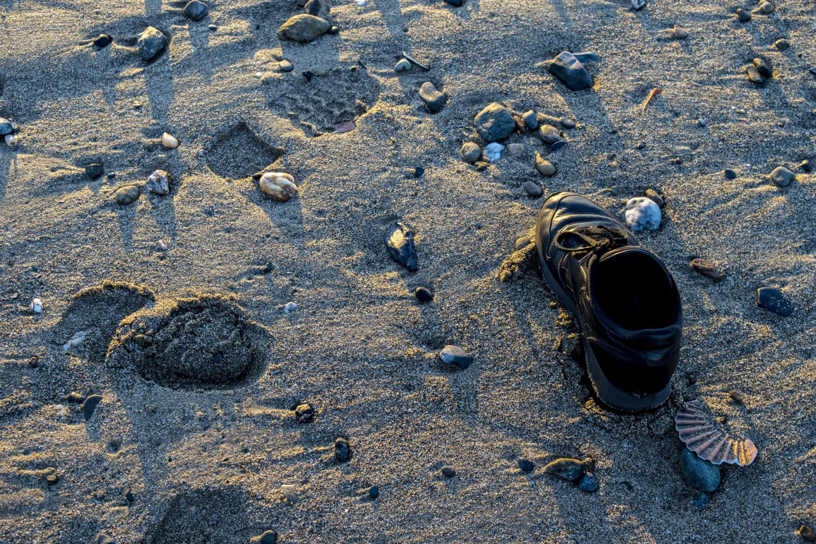 Nikon D5300 sample photo. Shoe, beach, abandoned photography