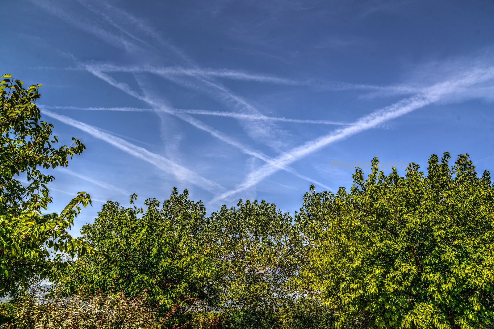 Nikon D610 sample photo. Trails, plane, sky photography