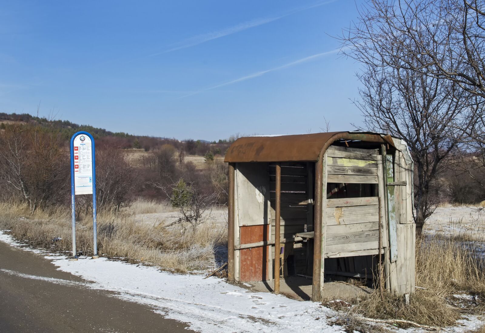 Nikon D5100 sample photo. Bus stop, rural, bulgaria photography
