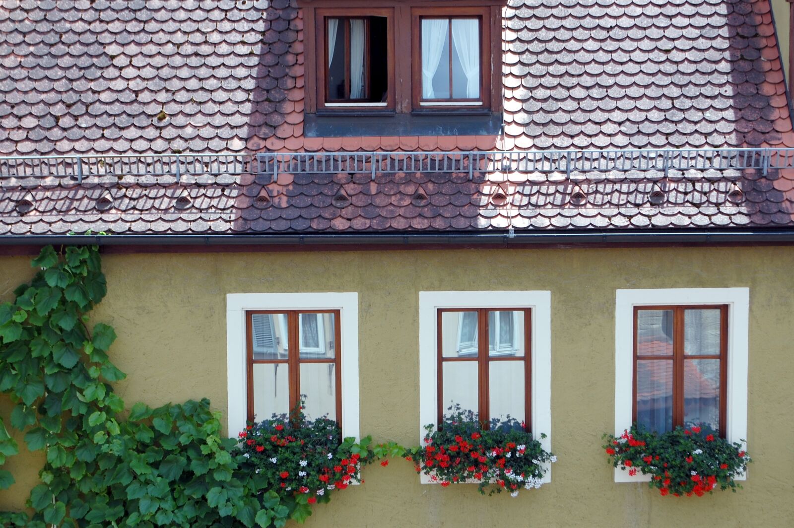 Nikon D40 sample photo. Rothenburg, facade, window photography