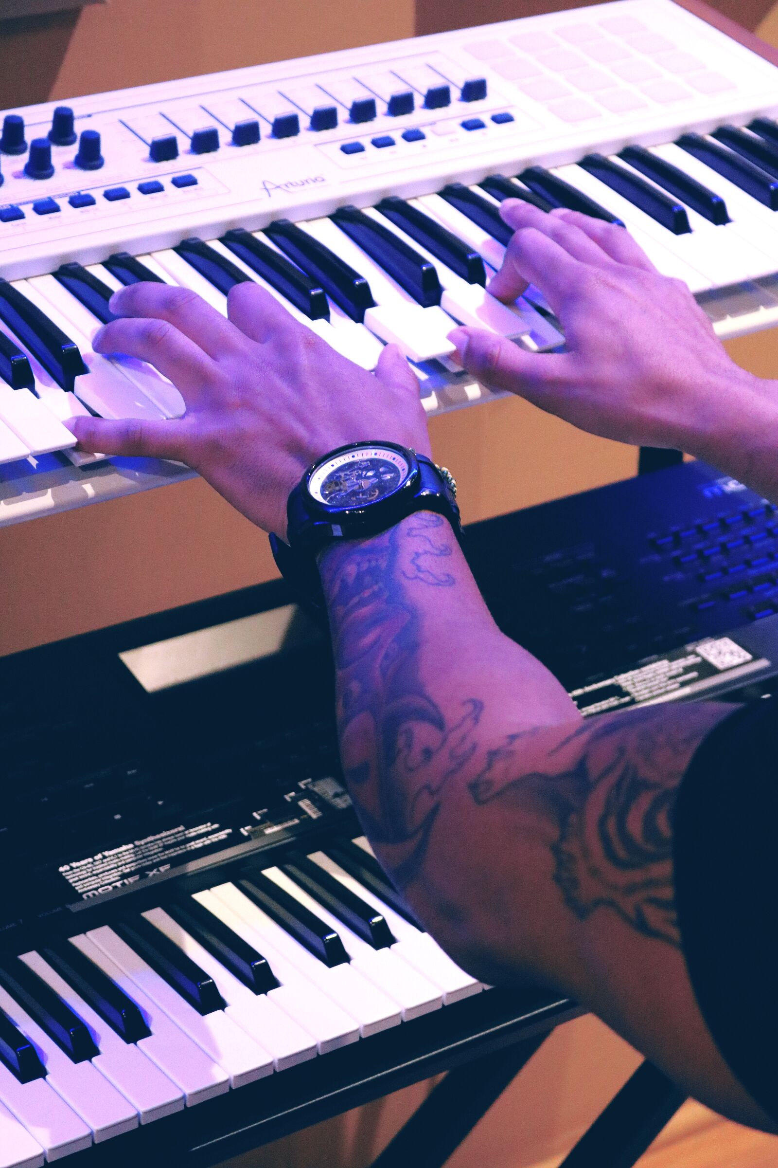 Canon EOS 750D (EOS Rebel T6i / EOS Kiss X8i) sample photo. Piano, playing, music photography