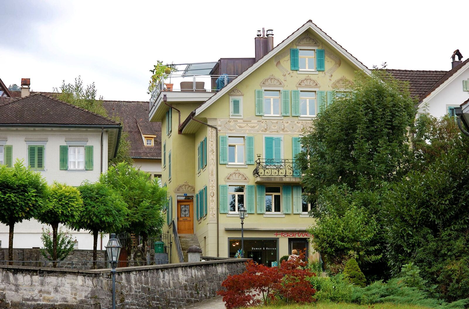 Nikon D40 sample photo. House facade, stans, switzerland photography