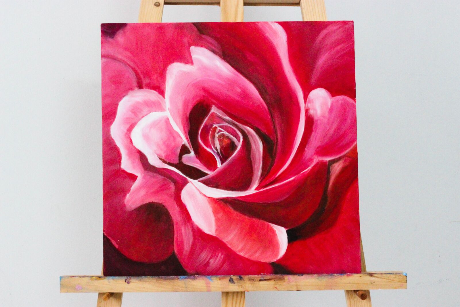Canon EOS 600D (Rebel EOS T3i / EOS Kiss X5) + Canon EF 50mm F1.8 STM sample photo. Flower, red, oil painting photography