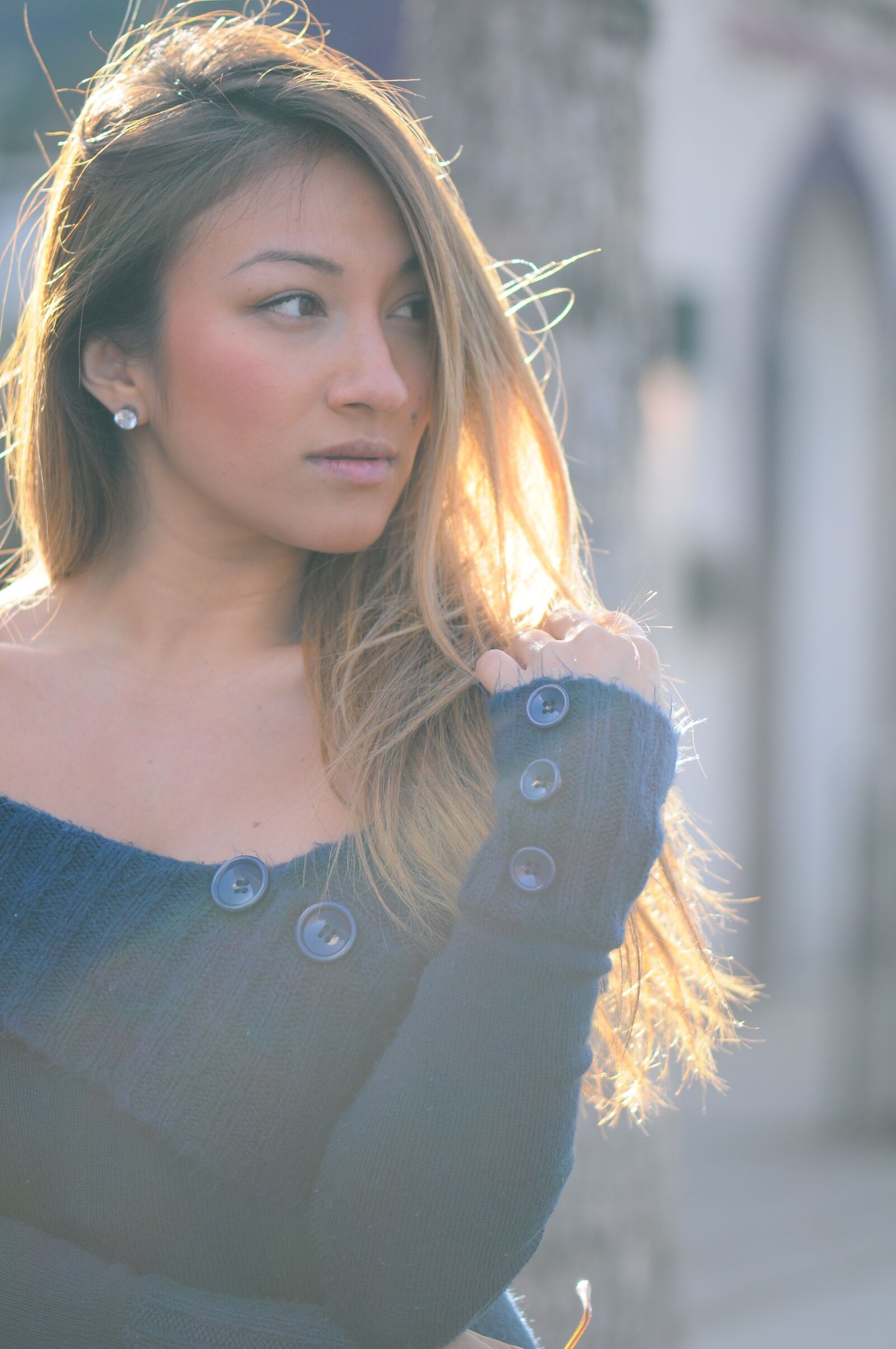 Nikon D300 sample photo. Model, sunlight, beauty girl photography