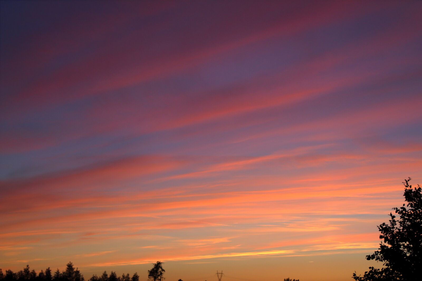 Canon EOS 1300D (EOS Rebel T6 / EOS Kiss X80) sample photo. Sunset, evening, clouds photography