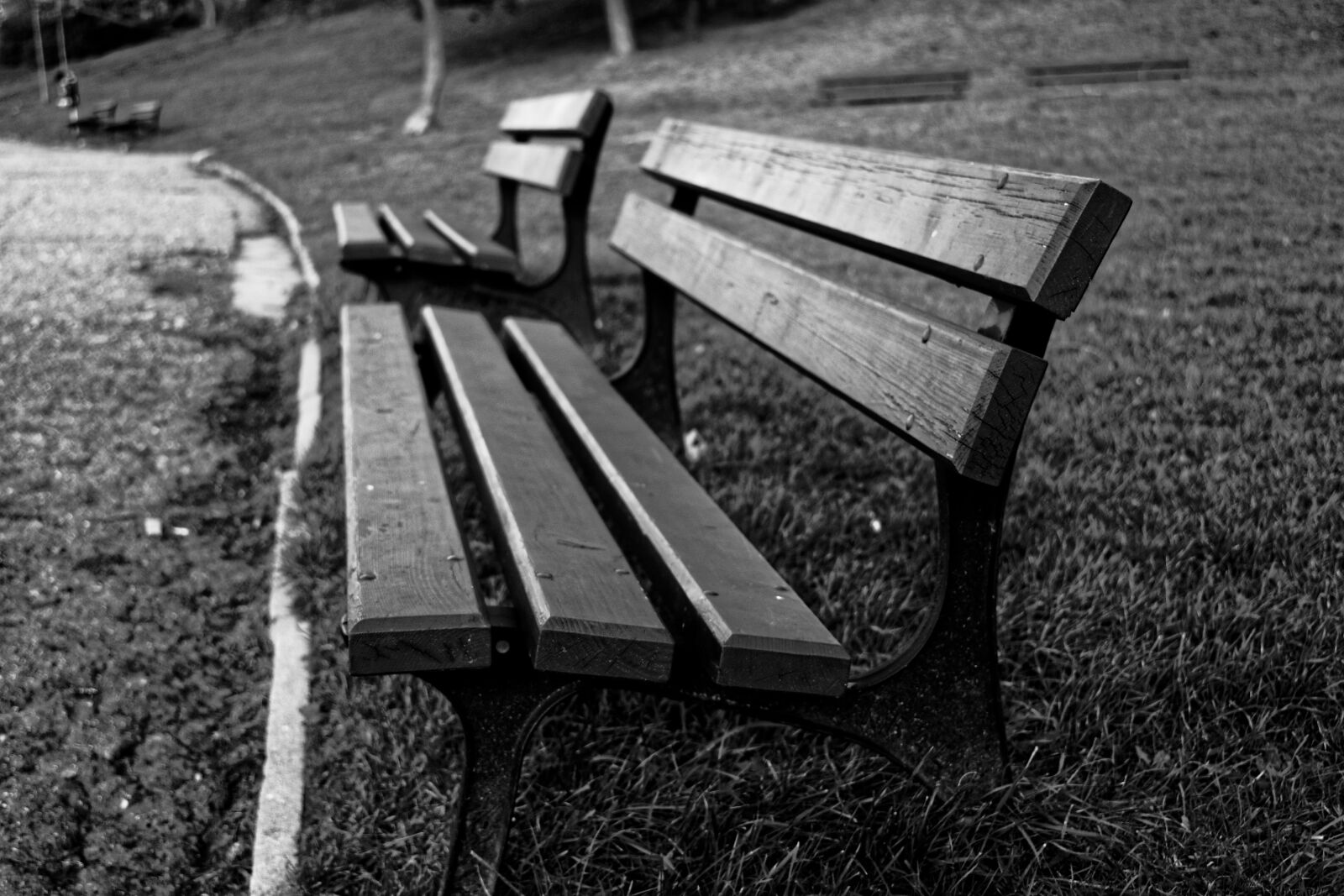 Nikon D3400 sample photo. Bench, park, park bench photography