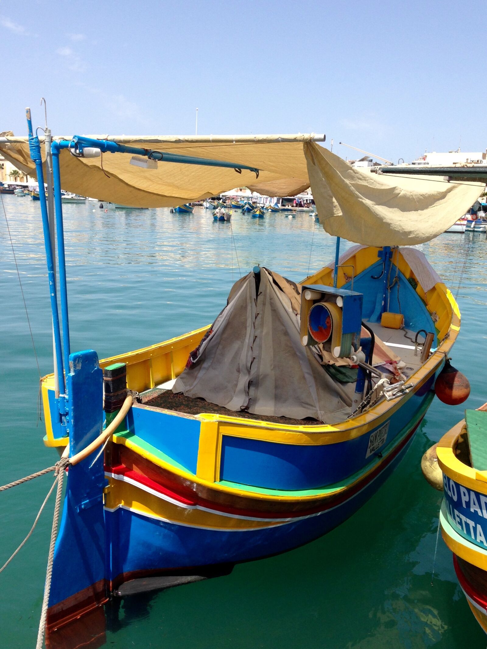 iPhone 5 back camera 4.12mm f/2.4 sample photo. Boat, maltese, colorful photography