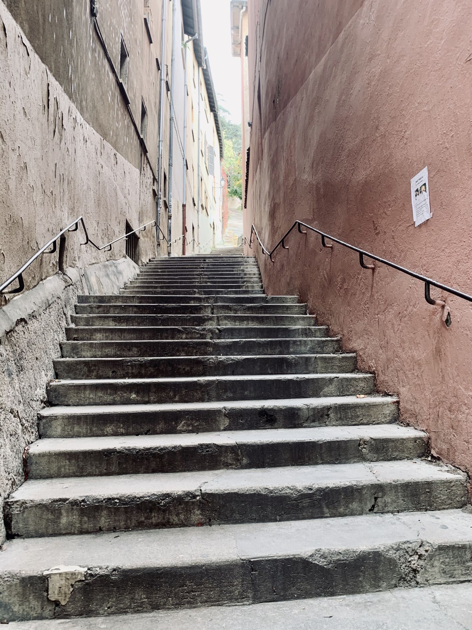 Apple iPhone XS sample photo. Uphill stairs, lyon, france photography