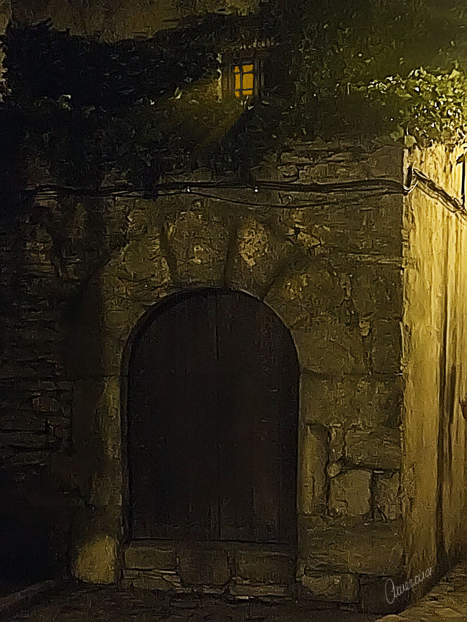 Apple iPhone 7 Plus sample photo. Calle, noche, puerta photography