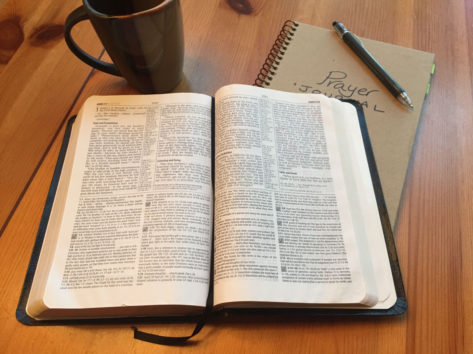 iPhone 6 back camera 4.15mm f/2.2 sample photo. Bible, devotions, journal, open photography