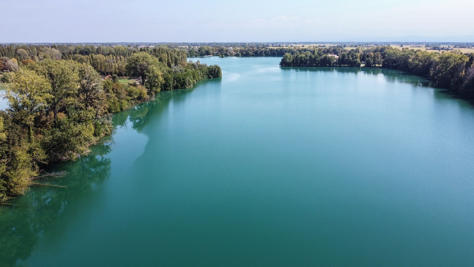 DJI FC7203 sample photo. Lake, trees, forest photography
