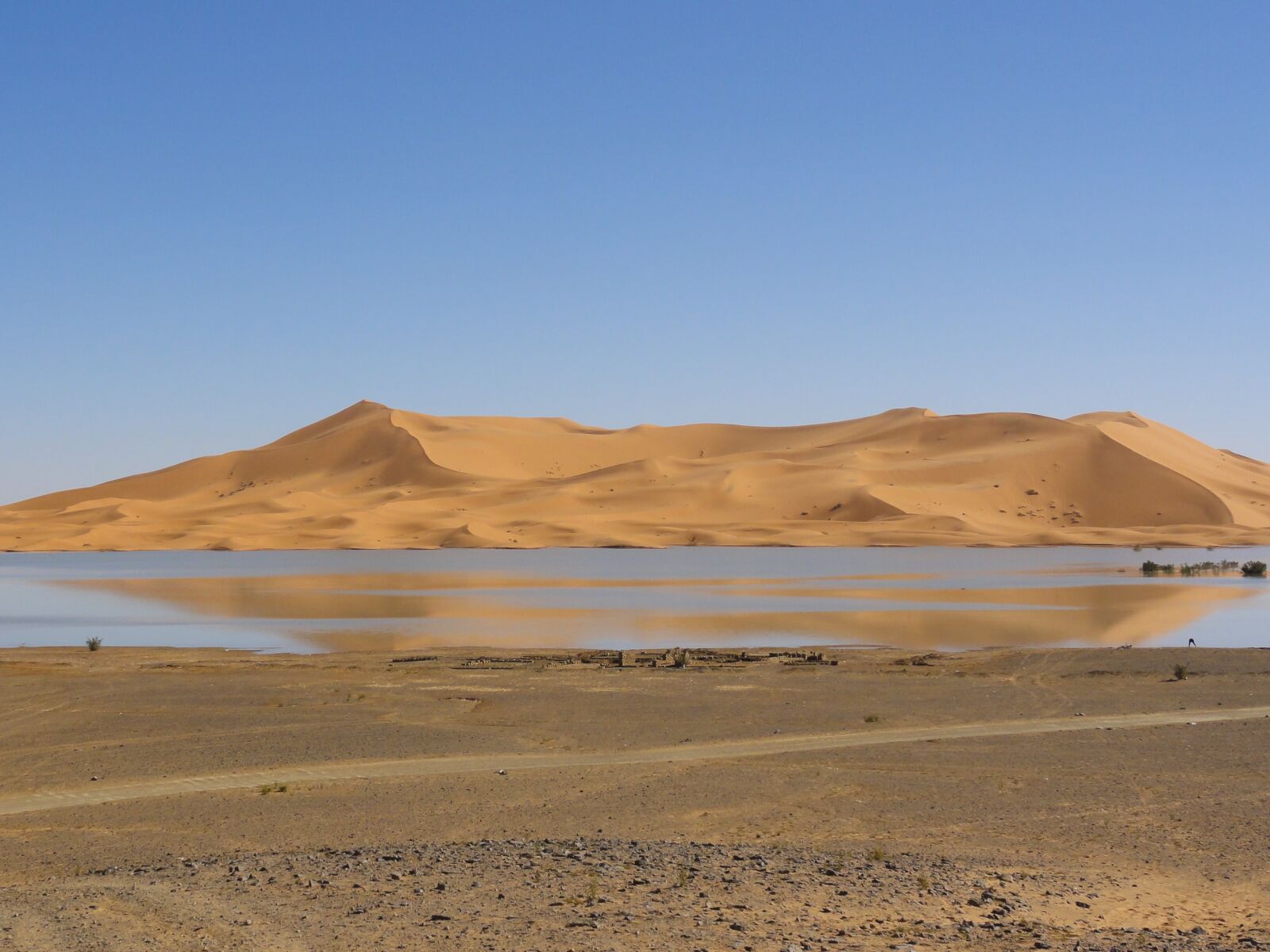 Sony DSC-HX5V sample photo. Dry, water, desert lake photography