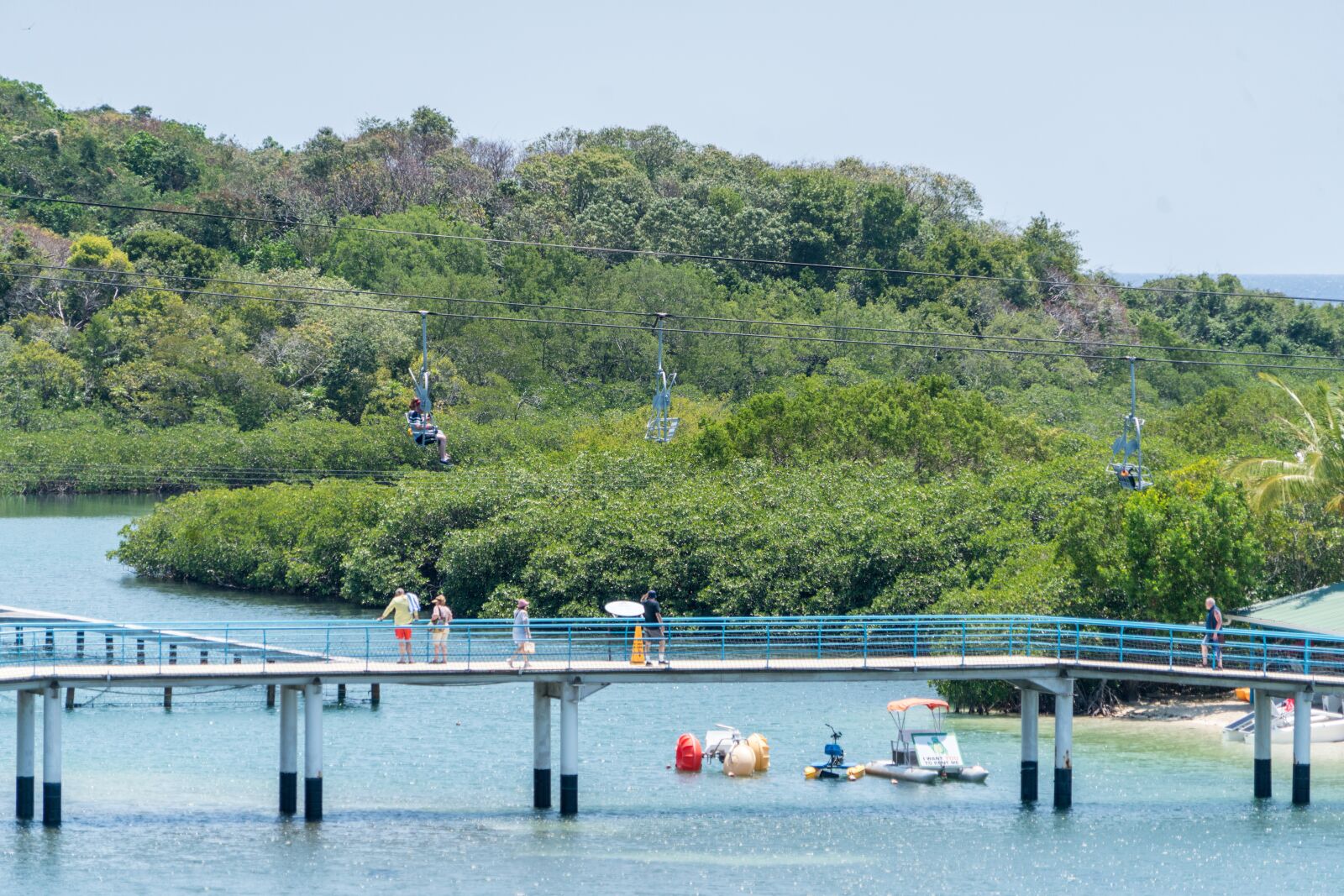 Sony a7R II + Sony FE 24-240mm F3.5-6.3 OSS sample photo. Bridge, chair lift, beach photography