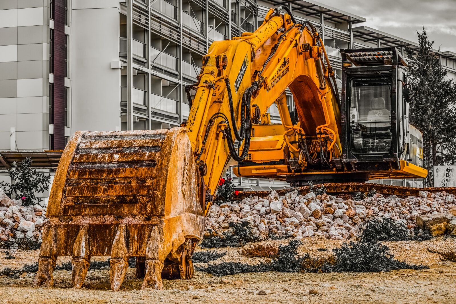 Nikon D3300 sample photo. Heavy machine, excavator, construction photography