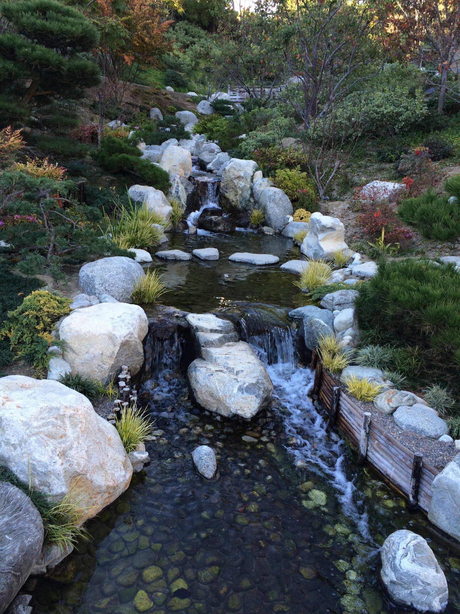 iPhone 5s back camera 4.15mm f/2.2 sample photo. Stream, garden, bridge photography