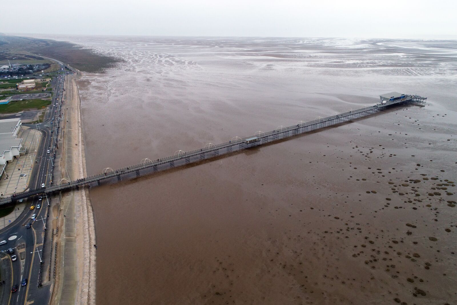 DJI FC6310 sample photo. Southport pier, southport, uk photography