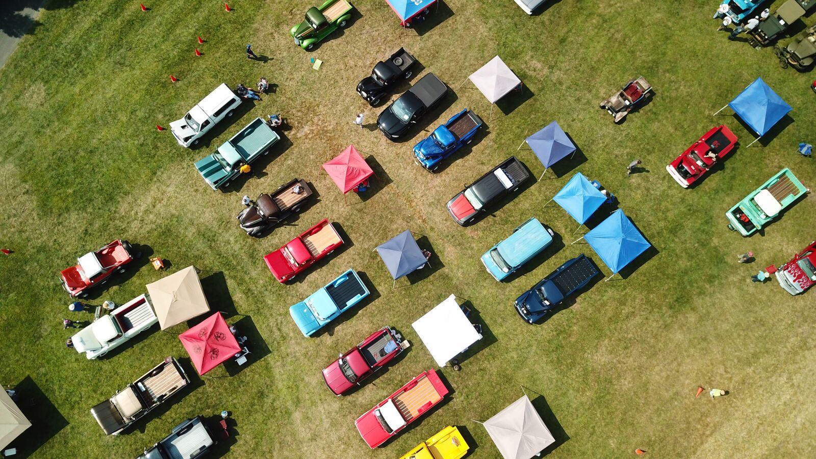DJI FC220 sample photo. Aerial, trucks photography