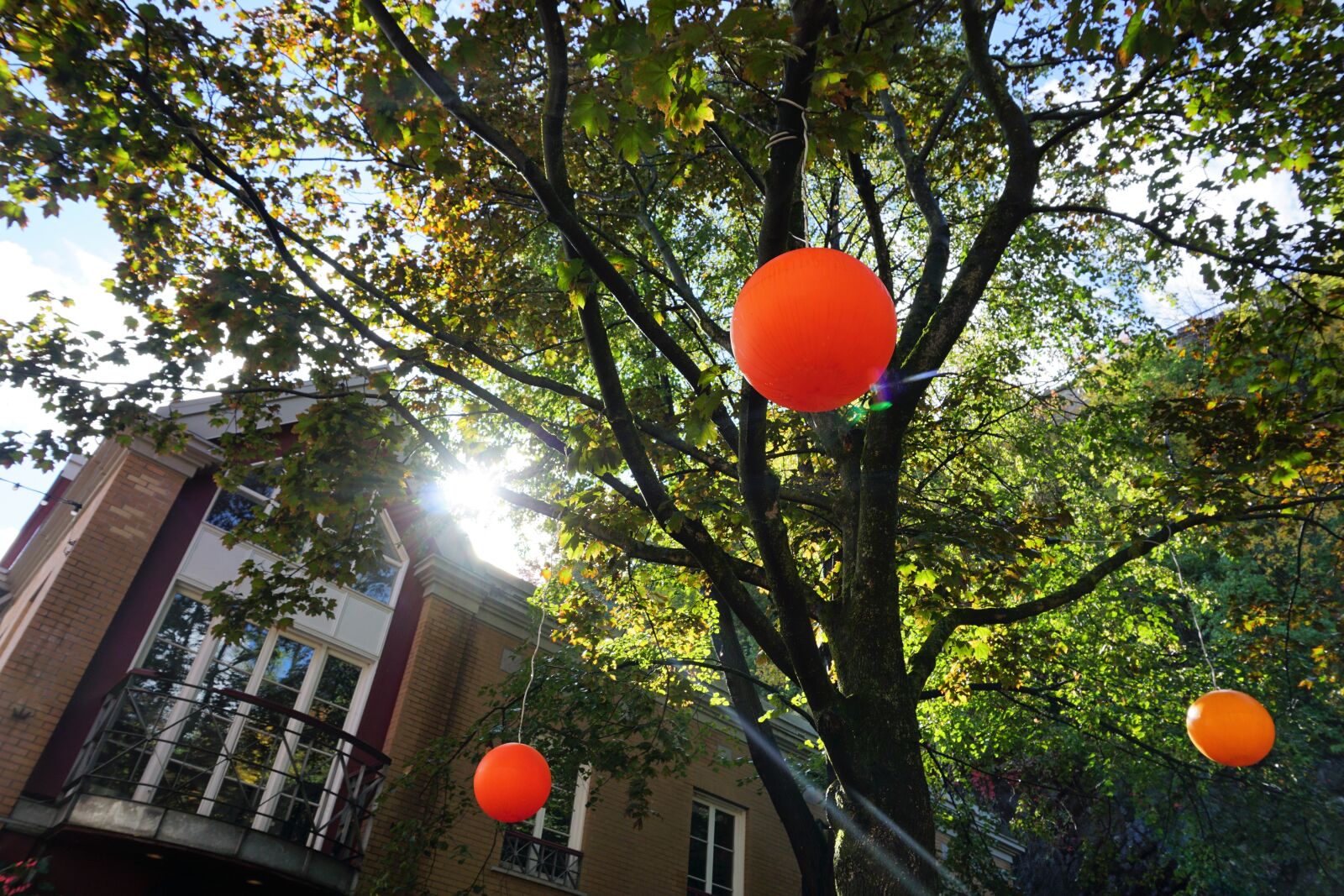 Sony a6000 sample photo. Balloons, day, house, sunny photography