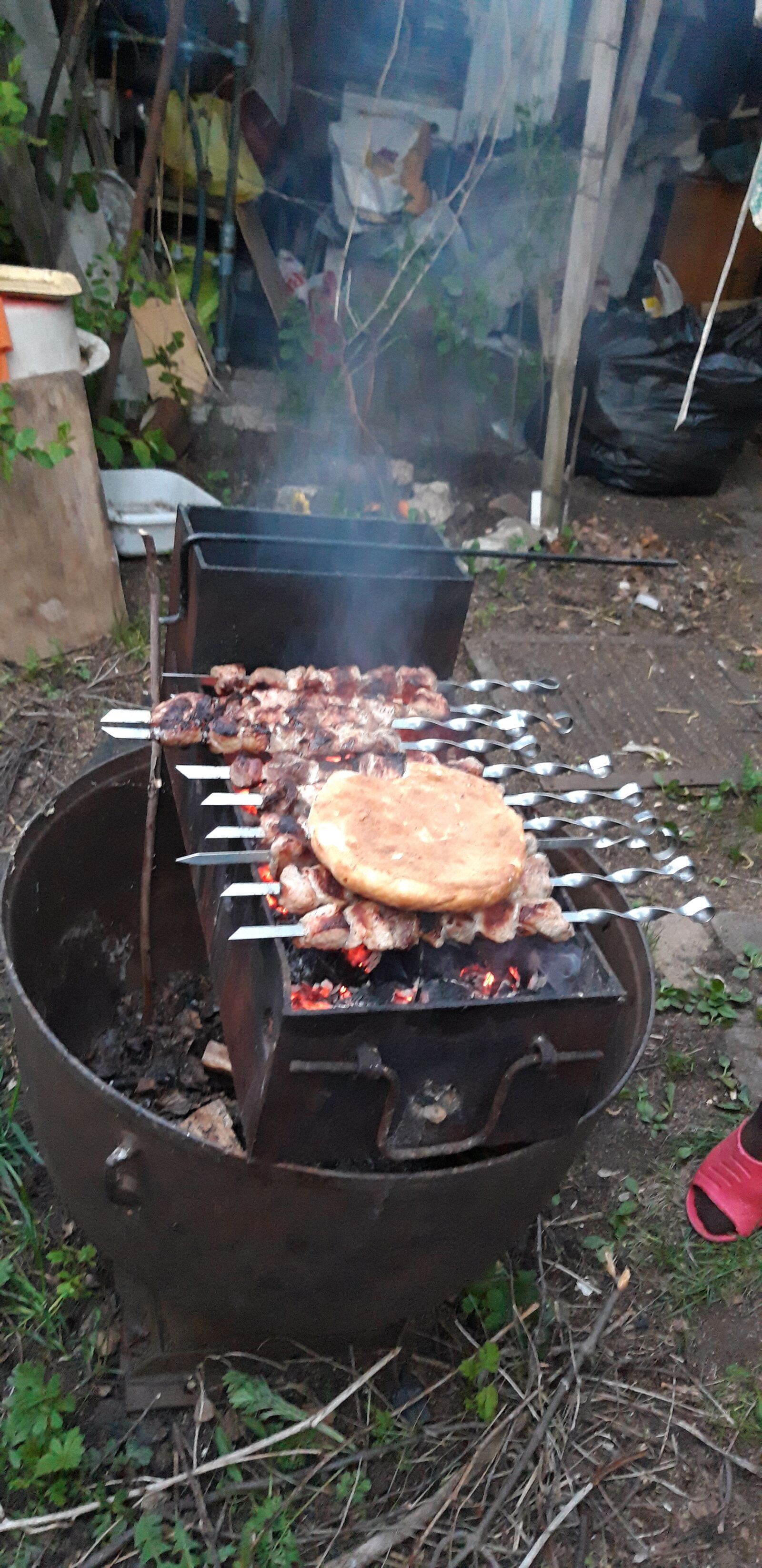 Samsung Galaxy A6 sample photo. Shish kebab, mangal, pellet photography
