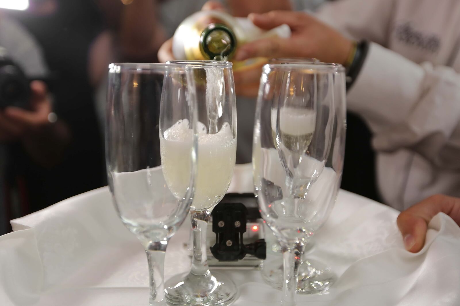 Canon EF 16-35mm F2.8L II USM sample photo. Champagne, glass, bartender, bottle photography