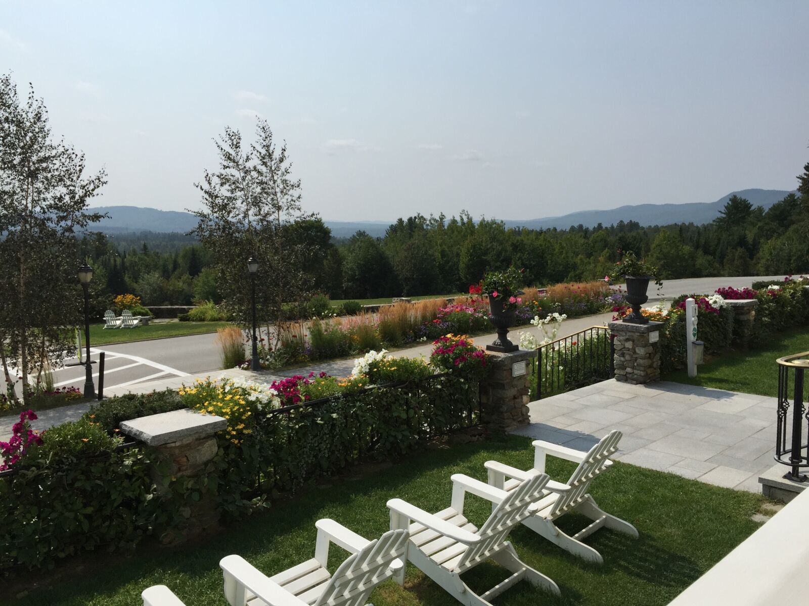 iPhone 6 Plus back camera 4.15mm f/2.2 sample photo. View, adirondack chairs, mountain photography
