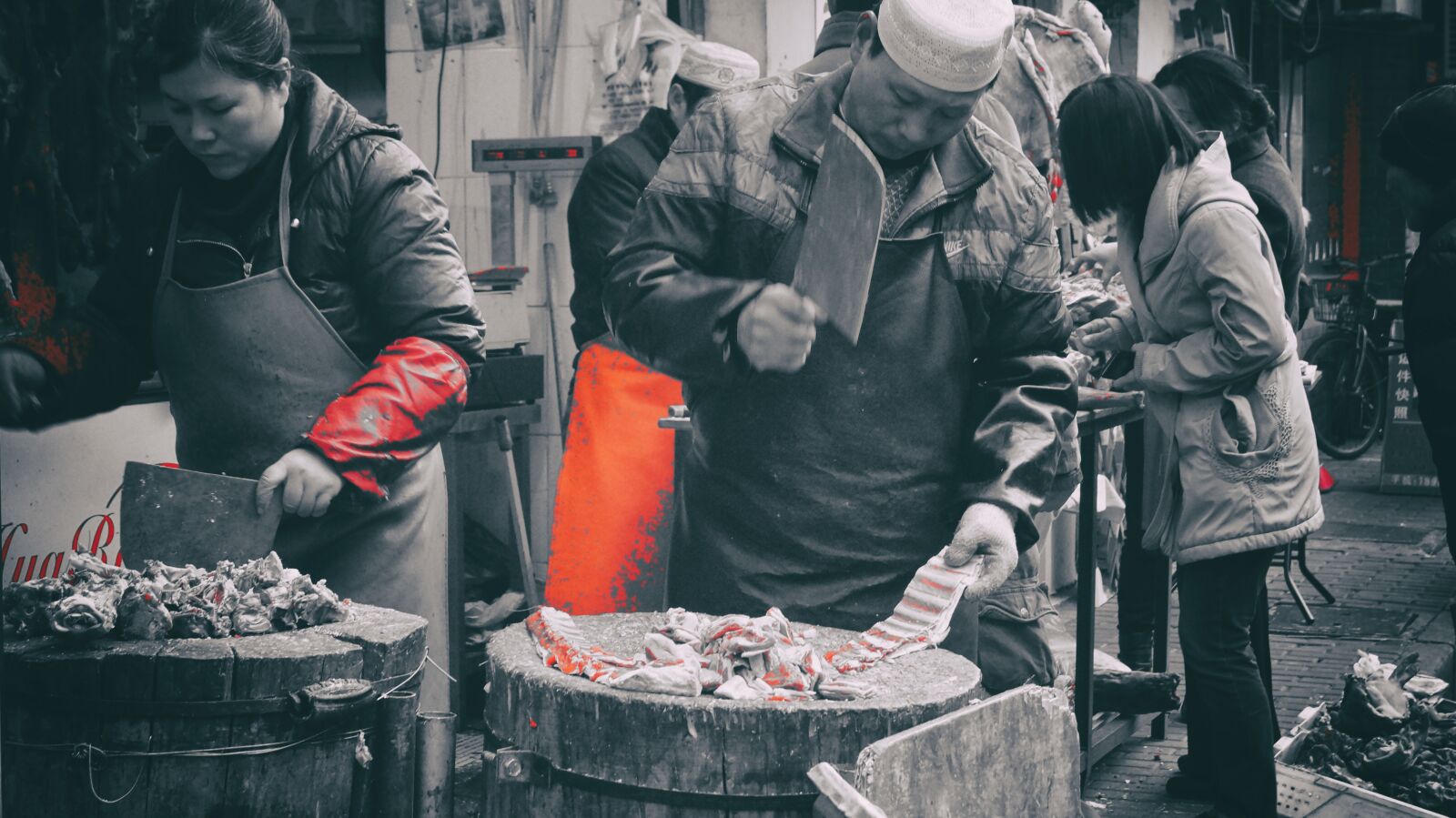 Sony SLT-A57 sample photo. Shanghai, meat, axe photography