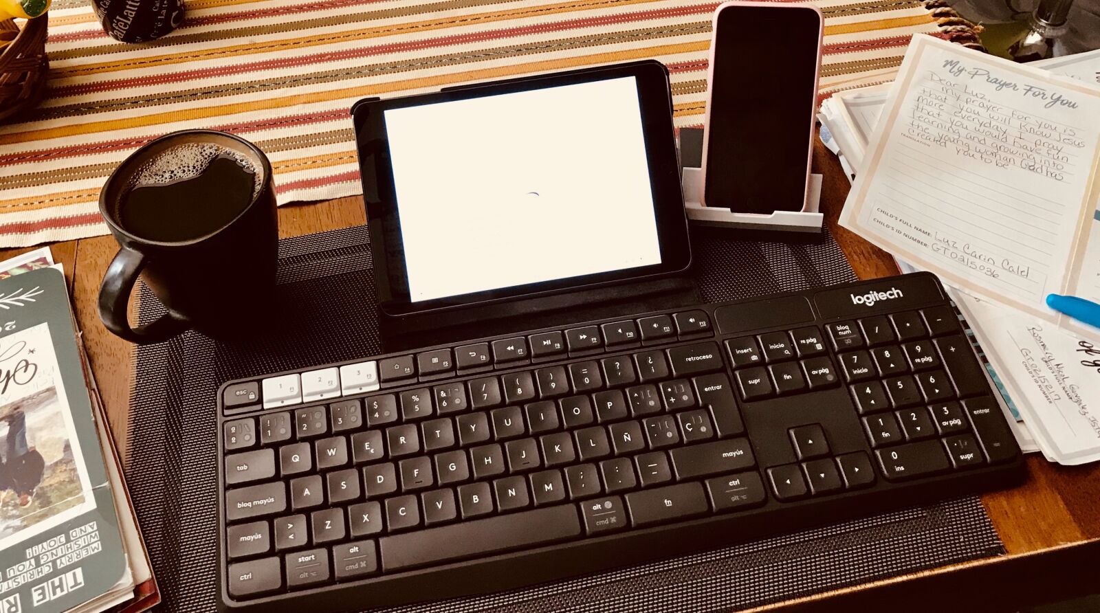 iPhone 7 back camera 3.99mm f/1.8 sample photo. Work, keyboard, technology photography