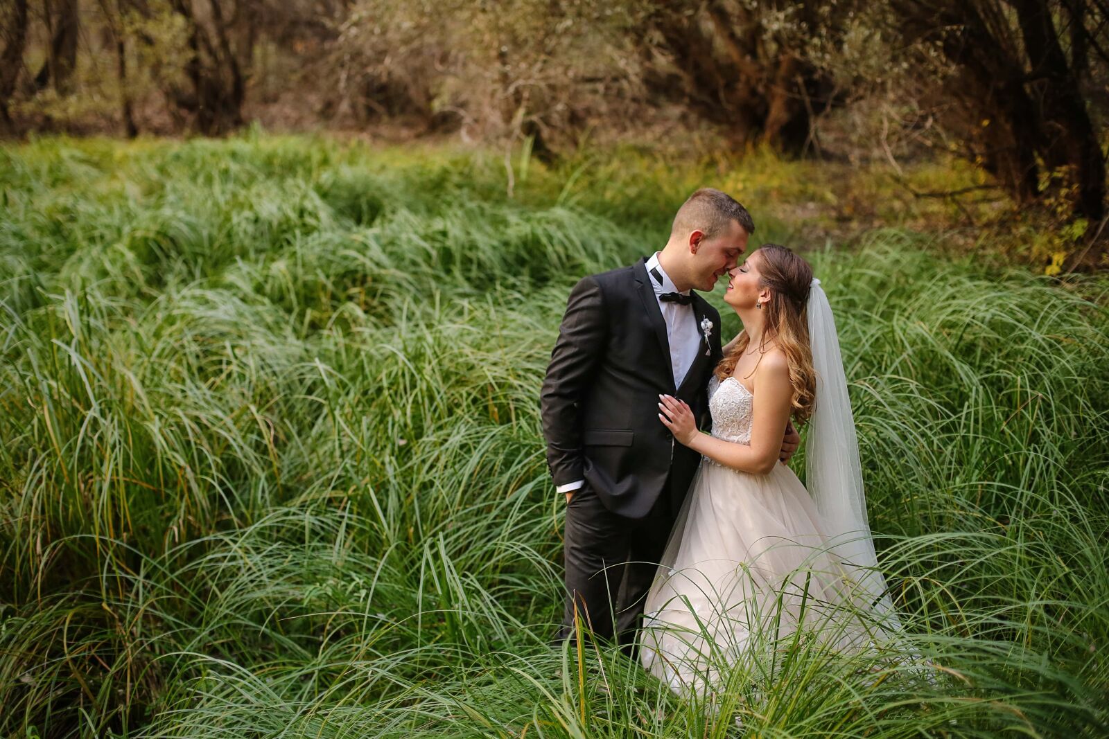 Canon EOS 5D Mark III sample photo. Forest, bride, groom, wilderness photography