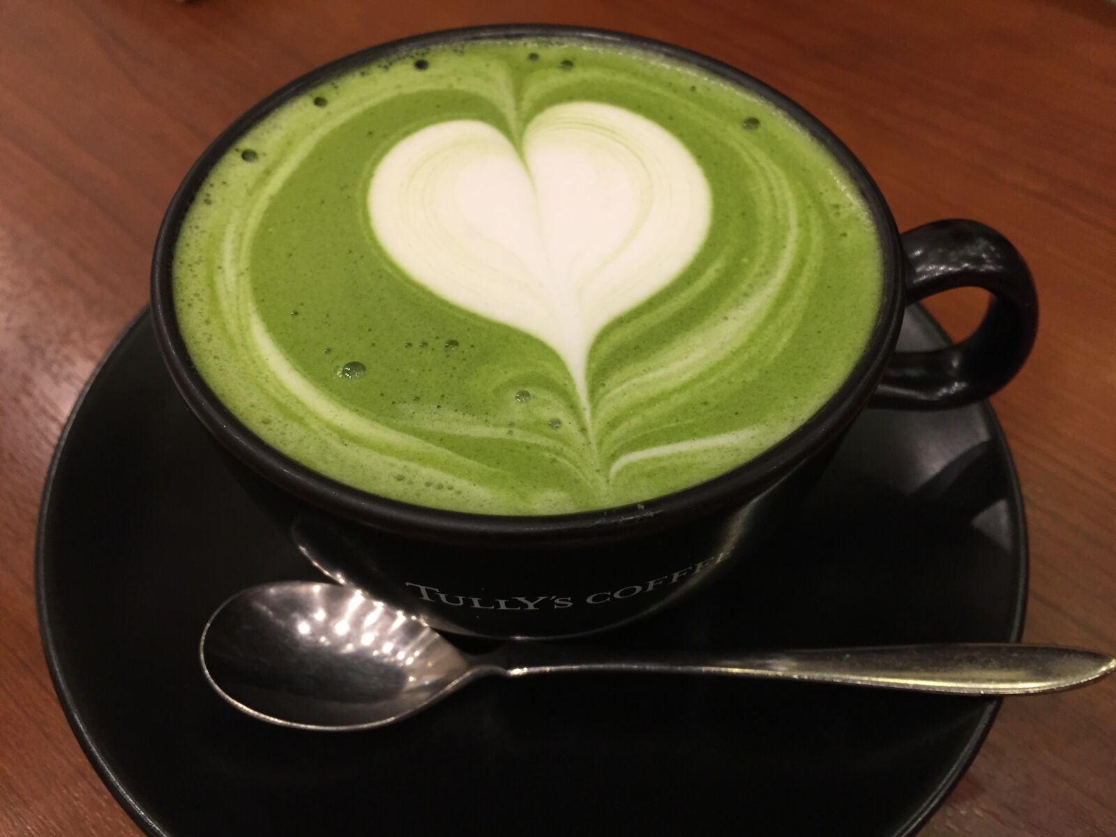Apple iPhone 6 sample photo. Matcha green tea, latt photography
