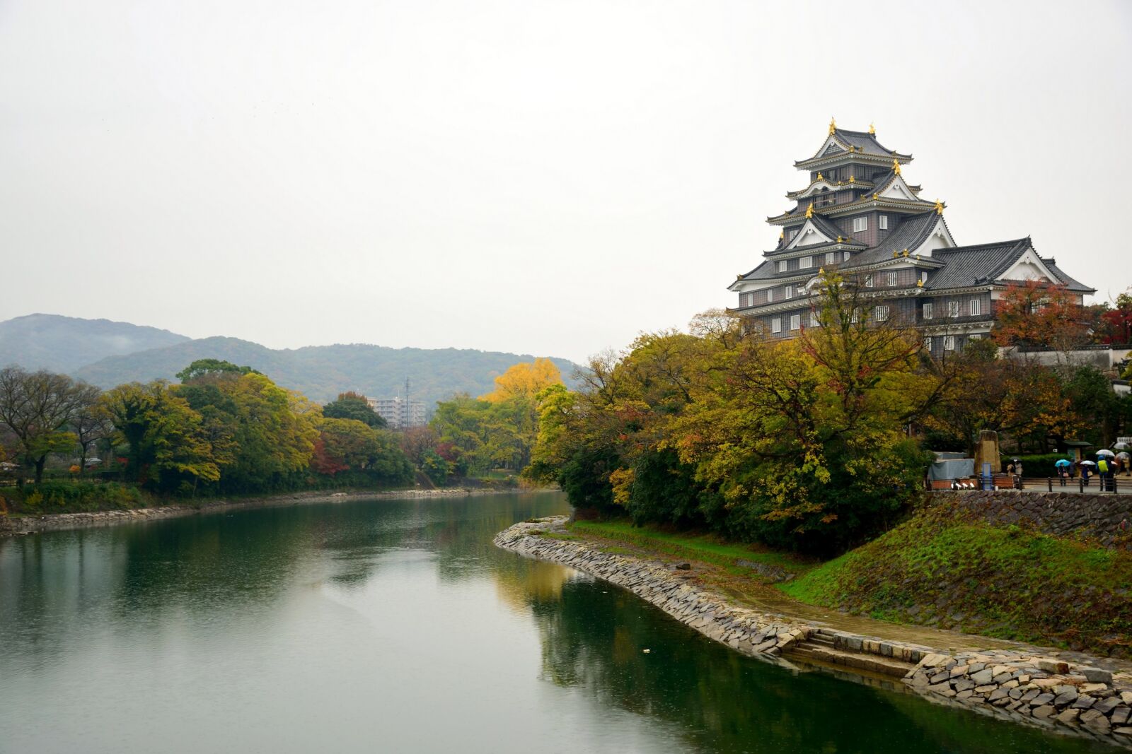 Nikon D5300 sample photo. Okayama, castle, leaf photography