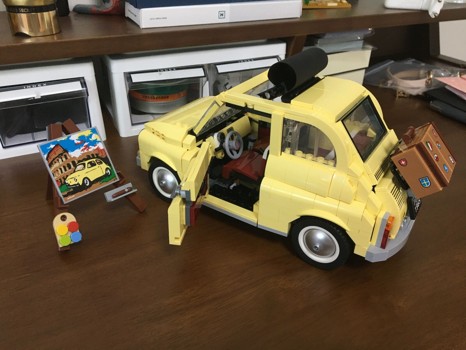 iPhone 6s back camera 4.15mm f/2.2 sample photo. Fiat, nuova 500, lego photography