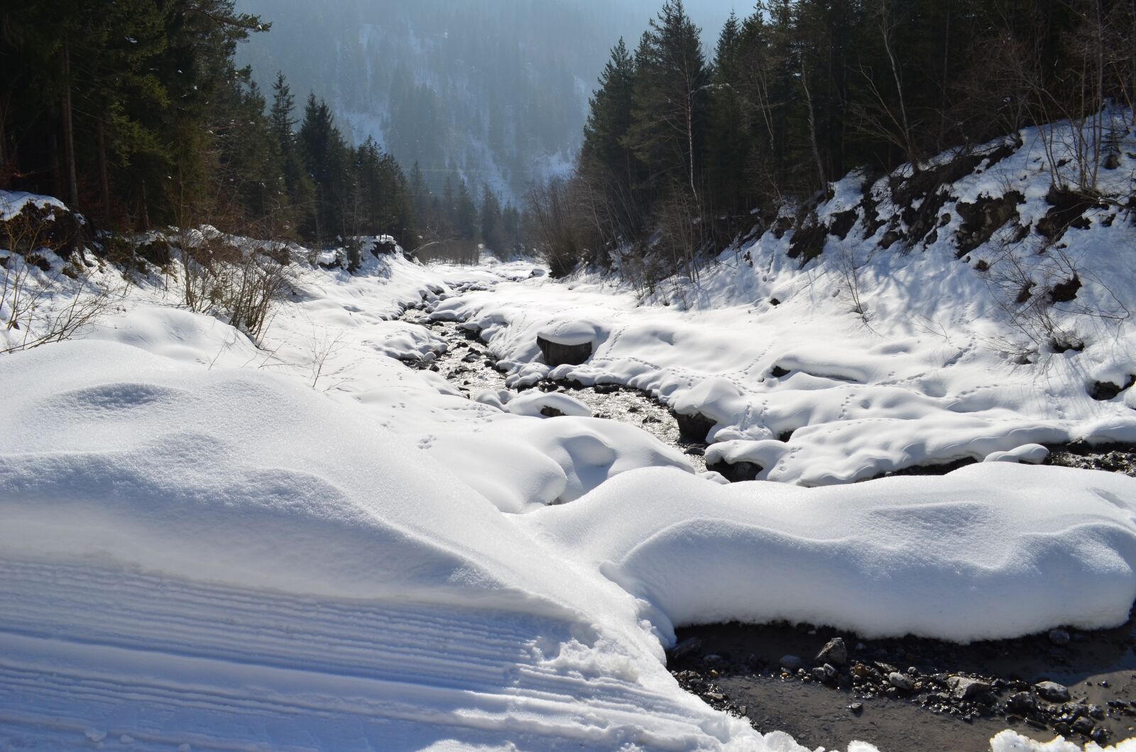 Nikon D5100 sample photo. Klostertal austria winter, bach photography