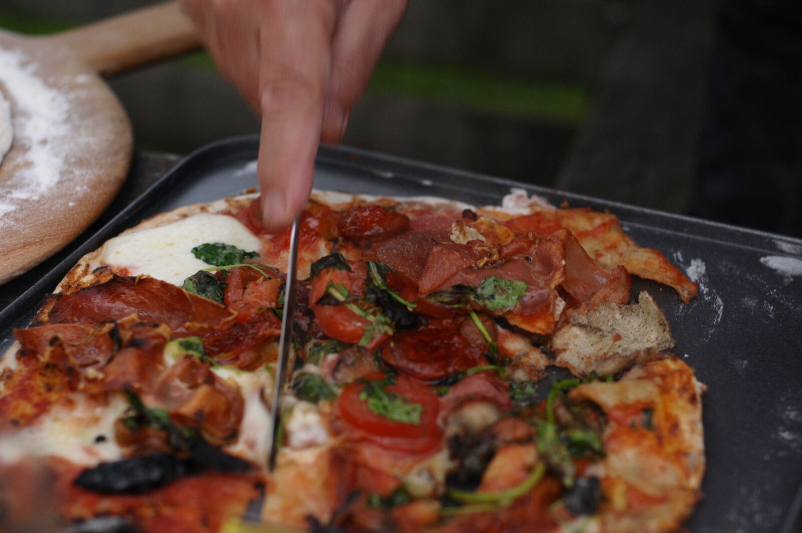 Nikon D300 sample photo. Food, pizza, summer photography