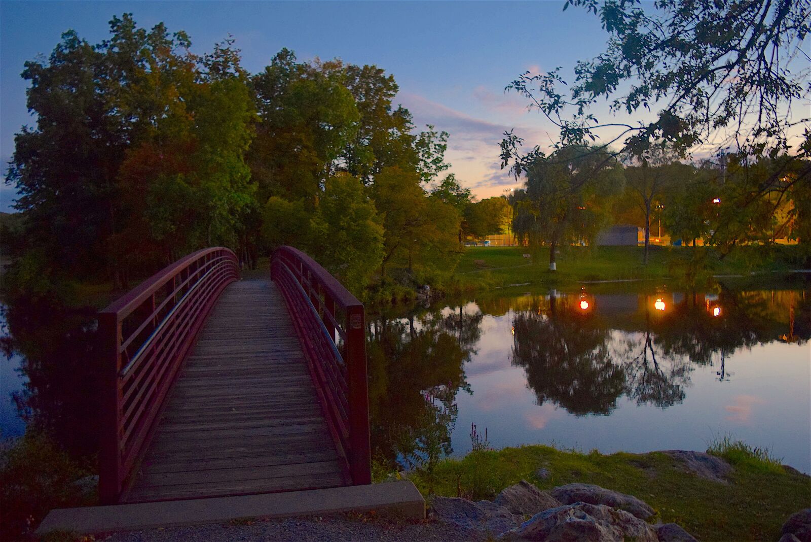 Nikon D3300 sample photo. Bridge, pond, sunset photography