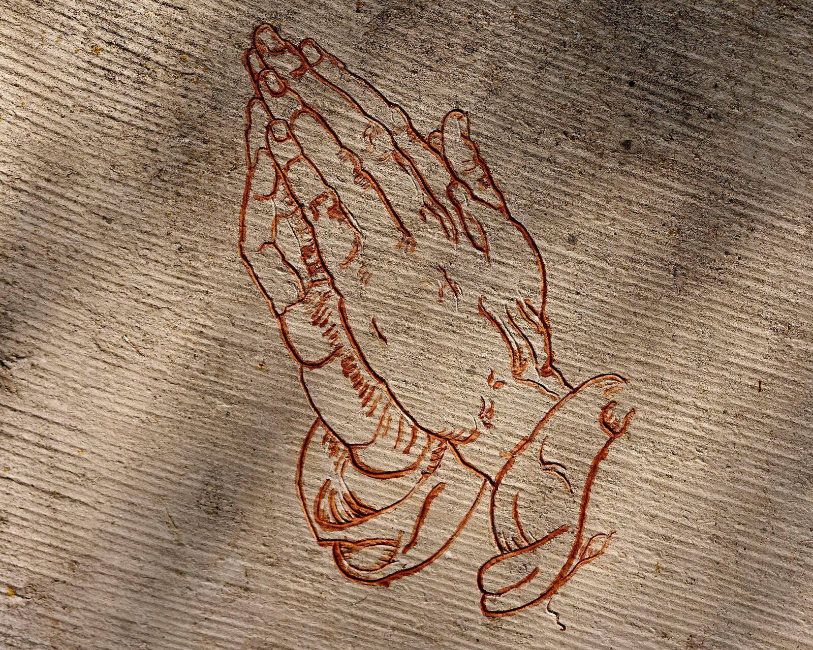 Nikon D7200 sample photo. Praying hands, stone, tombstone photography